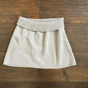 With Jean fold over mini skirt size s